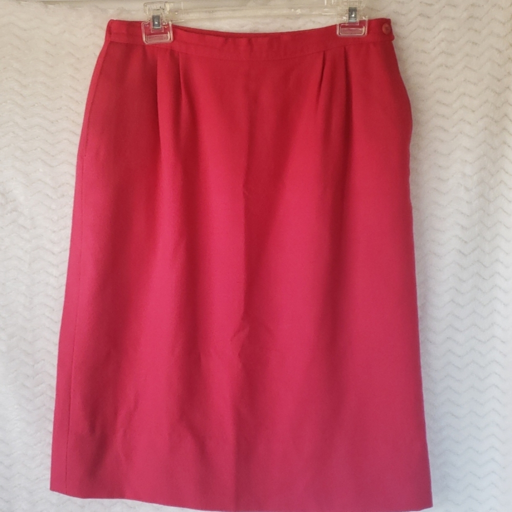 Midi pink wool skirt from Pendleton's